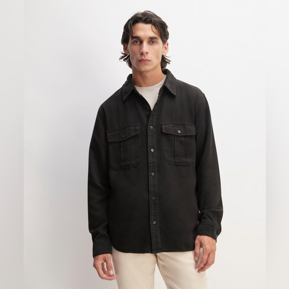 Everlane - Utility Shirt Jacket Black, XS